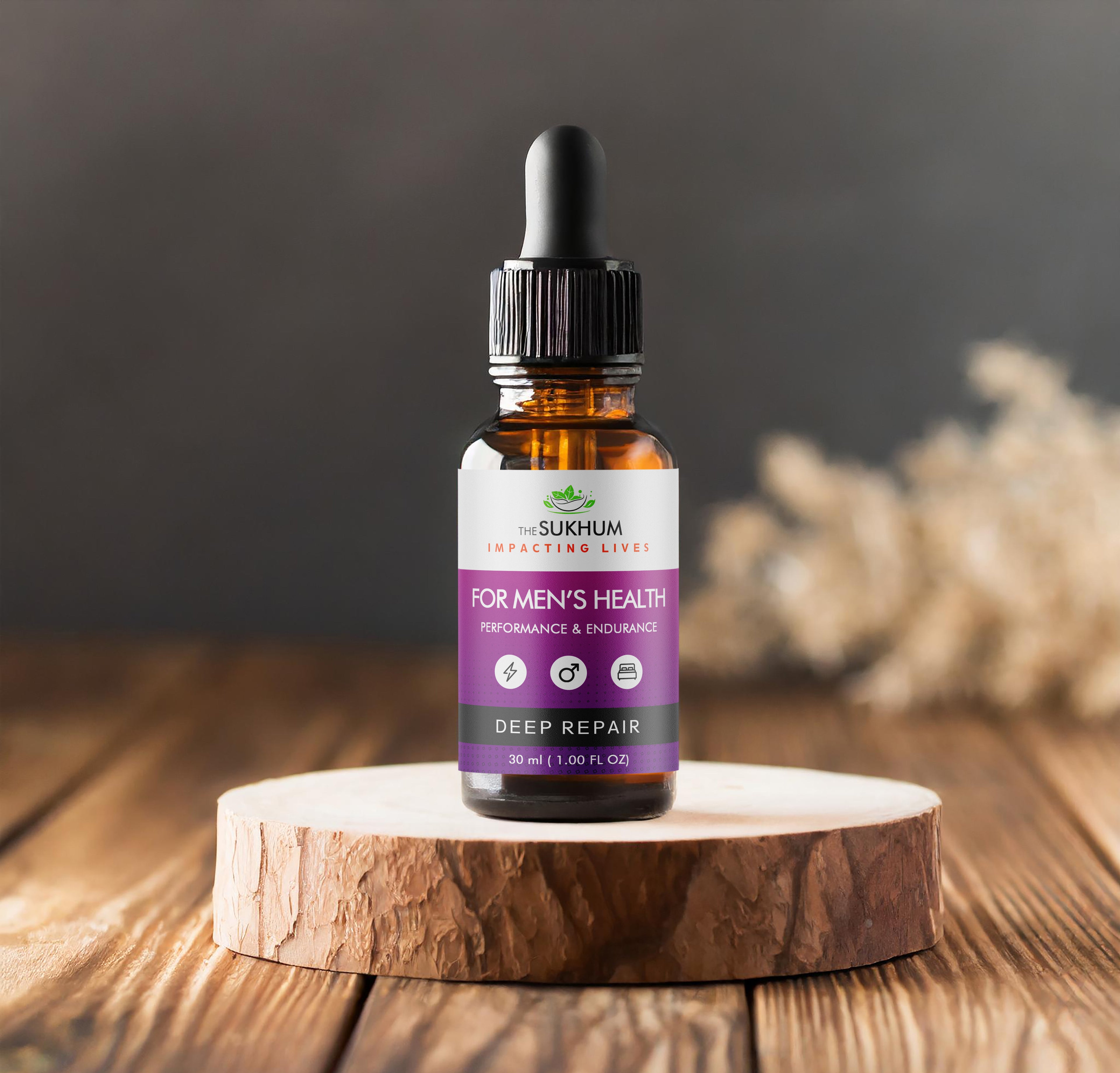 The Sukhum Men Oil 30ml | Boost Vatility, Energy & Confidence